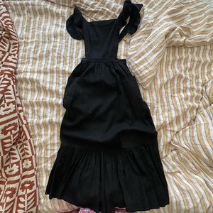 Doen Pinafore Maxi Dress in Black, size small